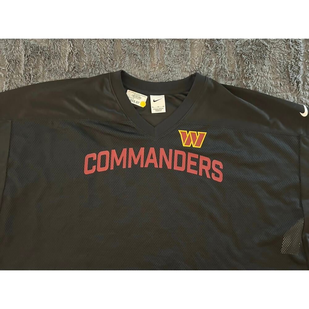 Washington Commanders Nike Women's XL Black Crop Mesh Jersey (NWT)